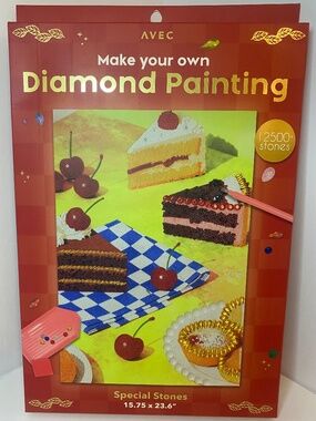 AVEC Special Stones Diamond Painting Kit - Picnic Desserts - Large Craft Art